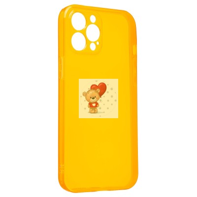 Чехол-накладка для Apple iPhone 12 Pro Max (прозрачный/оранжевый) - SC344