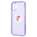 Чехол-накладка для Apple iPhone 12 Pro Max (прозрачный/фиолетовый) - SC344