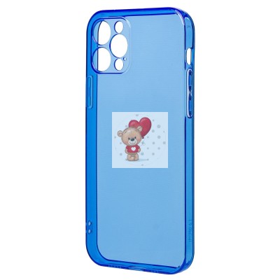 Чехол-накладка для Apple iPhone 12 Pro (прозрачный/синий) - SC344 Чехол-накладка для Apple iPhone 12 Pro (прозрачный/синий) - SC344