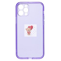Чехол-накладка для Apple iPhone 12 Pro (прозрачный/фиолетовый) - SC344 Чехол-накладка для Apple iPhone 12 Pro (прозрачный/фиолетовый) - SC344