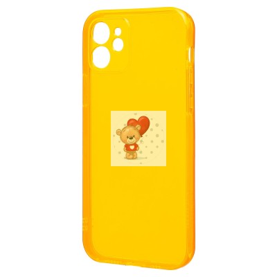 Чехол-накладка для Apple iPhone 12 (прозрачный/оранжевый) - SC344