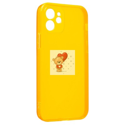 Чехол-накладка для Apple iPhone 12 (прозрачный/оранжевый) - SC344