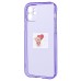Чехол-накладка для Apple iPhone 12 (прозрачный/фиолетовый) - SC344 Чехол-накладка для Apple iPhone 12 (прозрачный/фиолетовый) - SC344
