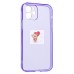 Чехол-накладка для Apple iPhone 12 (прозрачный/фиолетовый) - SC344 Чехол-накладка для Apple iPhone 12 (прозрачный/фиолетовый) - SC344