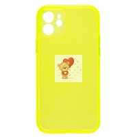 Чехол-накладка для Apple iPhone 12 (прозрачный/желтый) - SC344