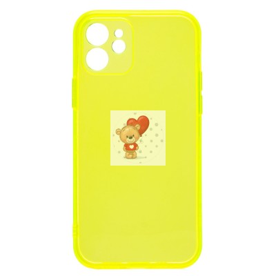 Чехол-накладка для Apple iPhone 12 (прозрачный/желтый) - SC344