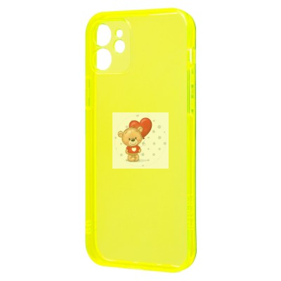 Чехол-накладка для Apple iPhone 12 (прозрачный/желтый) - SC344
