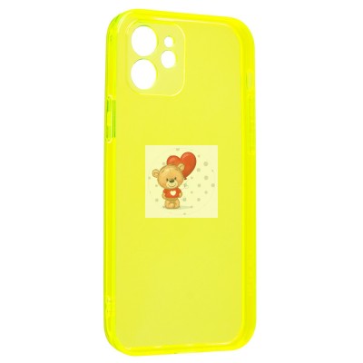 Чехол-накладка для Apple iPhone 12 (прозрачный/желтый) - SC344