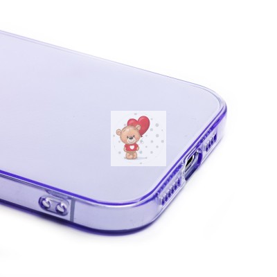 Чехол-накладка для Apple iPhone 13 Pro Max (прозрачный/фиолетовый) - SC344