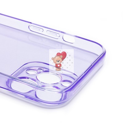 Чехол-накладка для Apple iPhone 13 Pro Max (прозрачный/фиолетовый) - SC344