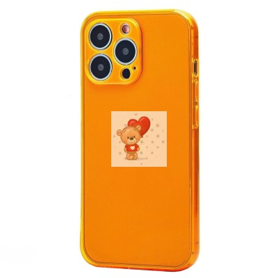 Чехол-накладка для Apple iPhone 13 Pro (прозрачный/оранжевый) - SC344 Чехол-накладка для Apple iPhone 13 Pro (прозрачный/оранжевый) - SC344