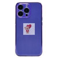 Чехол-накладка для Apple iPhone 13 Pro (прозрачный/фиолетовый) - SC344 Чехол-накладка для Apple iPhone 13 Pro (прозрачный/фиолетовый) - SC344