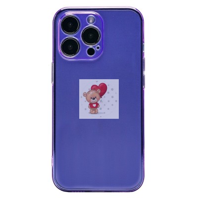 Чехол-накладка для Apple iPhone 13 Pro (прозрачный/фиолетовый) - SC344 Чехол-накладка для Apple iPhone 13 Pro (прозрачный/фиолетовый) - SC344