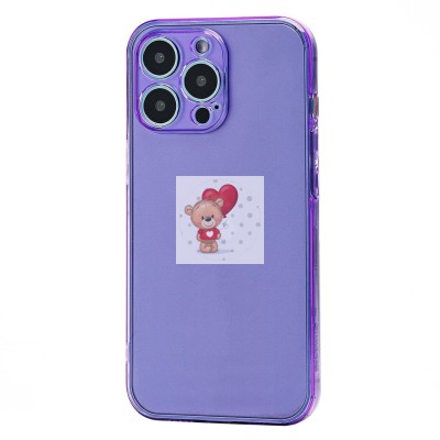 Чехол-накладка для Apple iPhone 13 Pro (прозрачный/фиолетовый) - SC344 Чехол-накладка для Apple iPhone 13 Pro (прозрачный/фиолетовый) - SC344