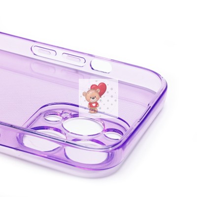 Чехол-накладка для Apple iPhone 13 Pro (прозрачный/фиолетовый) - SC344 Чехол-накладка для Apple iPhone 13 Pro (прозрачный/фиолетовый) - SC344