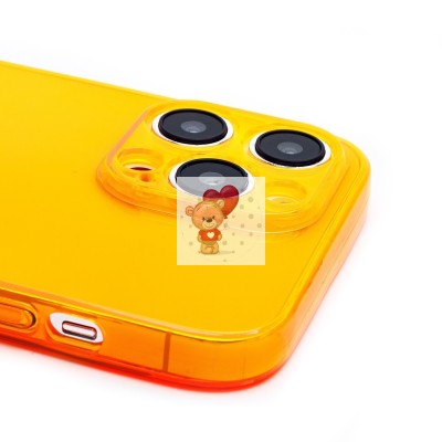 Чехол-накладка для Apple iPhone 14 Pro Max (прозрачный/оранжевый) - SC344