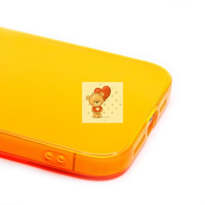 Чехол-накладка для Apple iPhone 14 Pro Max (прозрачный/оранжевый) - SC344