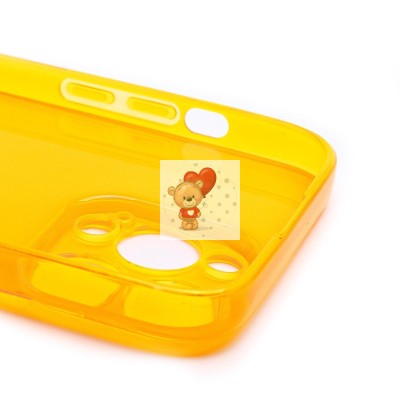 Чехол-накладка для Apple iPhone 14 Pro Max (прозрачный/оранжевый) - SC344