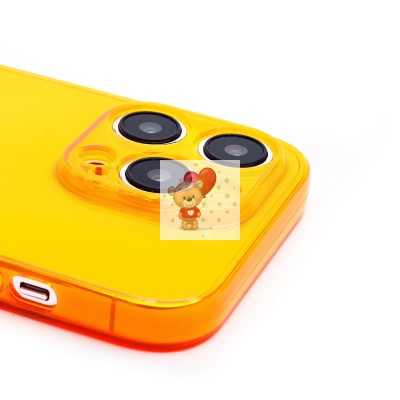 Чехол-накладка для Apple iPhone 14 Pro (прозрачный/оранжевый) - SC344