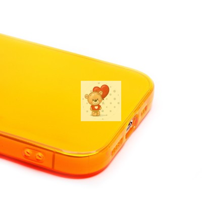 Чехол-накладка для Apple iPhone 14 Pro (прозрачный/оранжевый) - SC344