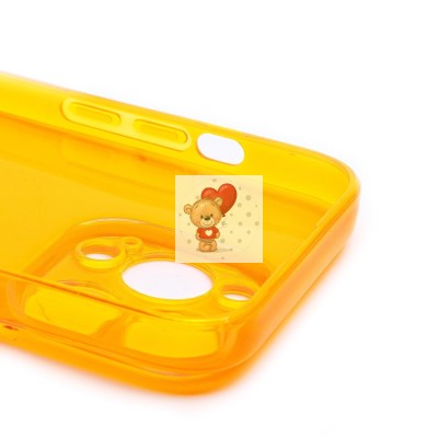 Чехол-накладка для Apple iPhone 14 Pro (прозрачный/оранжевый) - SC344