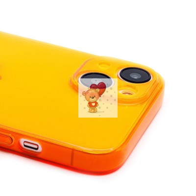 Чехол-накладка для Apple iPhone 14 (прозрачный/оранжевый) - SC344 Чехол-накладка для Apple iPhone 14 (прозрачный/оранжевый) - SC344