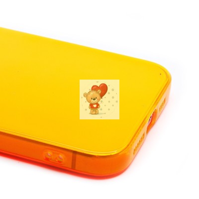 Чехол-накладка для Apple iPhone 15 Pro Max (прозрачный/оранжевый) - SC344