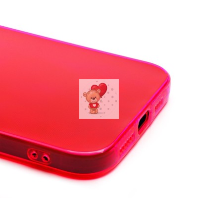 Чехол-накладка для Apple iPhone 16 Plus (прозрачный/розовый) - SC344