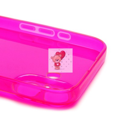 Чехол-накладка для Apple iPhone 16 Plus (прозрачный/розовый) - SC344