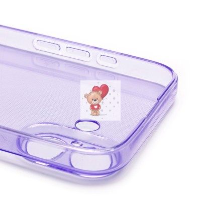 Чехол-накладка для Apple iPhone 16 Plus (прозрачный/фиолетовый) - SC344