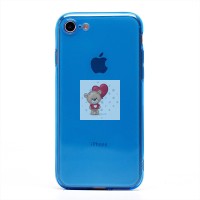 Чехол-накладка для Apple iPhone 7 (прозрачный/синий) - SC344