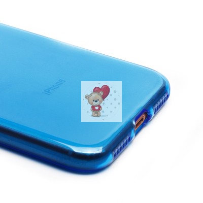 Чехол-накладка для Apple iPhone 7 (прозрачный/синий) - SC344