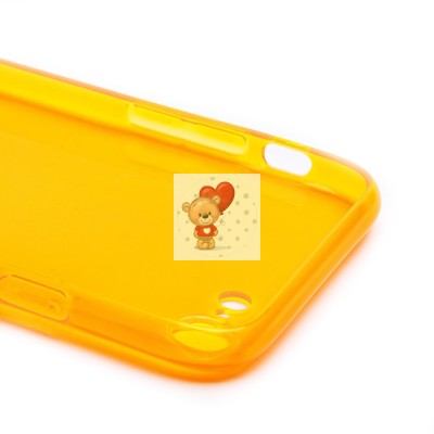 Чехол-накладка для Apple iPhone 7 (прозрачный/оранжевый) - SC344