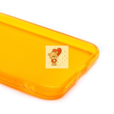 Чехол-накладка для Apple iPhone 7 (прозрачный/оранжевый) - SC344