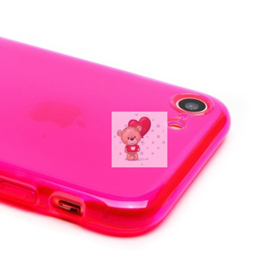 Чехол-накладка для Apple iPhone 7 (прозрачный/розовый) - SC344