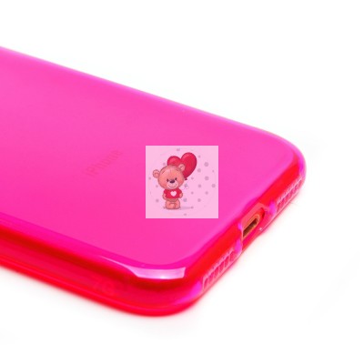 Чехол-накладка для Apple iPhone 7 (прозрачный/розовый) - SC344