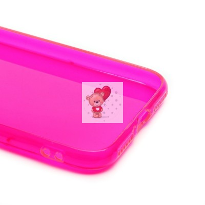 Чехол-накладка для Apple iPhone 7 (прозрачный/розовый) - SC344