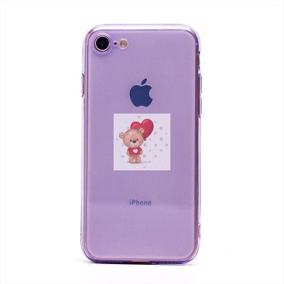 Чехол-накладка для Apple iPhone 7 (прозрачный/фиолетовый) - SC344 Чехол-накладка для Apple iPhone 7 (прозрачный/фиолетовый) - SC344