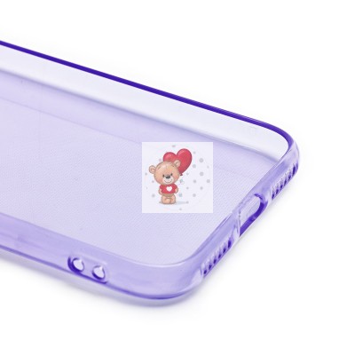 Чехол-накладка для Apple iPhone 7 (прозрачный/фиолетовый) - SC344