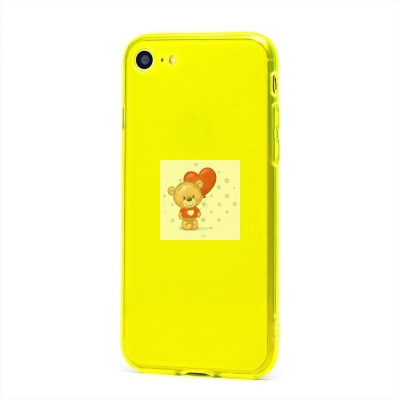 Чехол-накладка для Apple iPhone 7 (прозрачный/желтый) - SC344