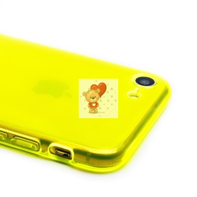 Чехол-накладка для Apple iPhone 7 (прозрачный/желтый) - SC344