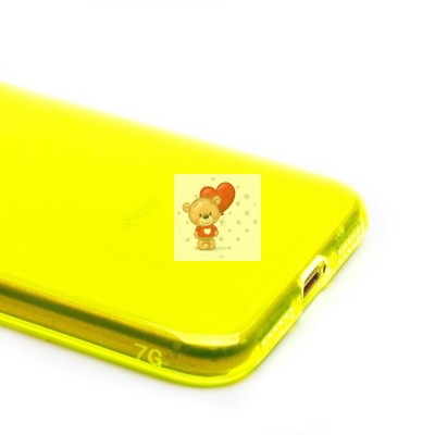 Чехол-накладка для Apple iPhone 7 (прозрачный/желтый) - SC344