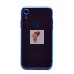 Чехол-накладка для Apple iPhone XR (прозрачный/синий) - SC344