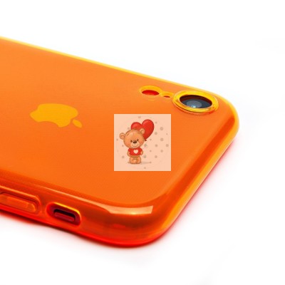 Чехол-накладка для Apple iPhone XR (прозрачный/оранжевый) - SC344