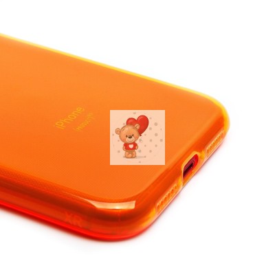 Чехол-накладка для Apple iPhone XR (прозрачный/оранжевый) - SC344