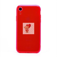 Чехол-накладка для Apple iPhone XR (прозрачный/розовый) - SC344