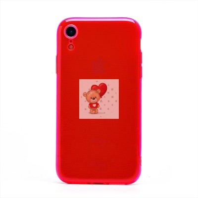 Чехол-накладка для Apple iPhone XR (прозрачный/розовый) - SC344