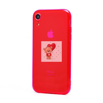 Чехол-накладка для Apple iPhone XR (прозрачный/розовый) - SC344