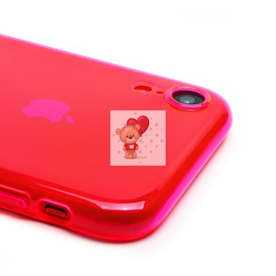 Чехол-накладка для Apple iPhone XR (прозрачный/розовый) - SC344