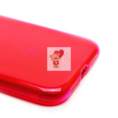 Чехол-накладка для Apple iPhone XR (прозрачный/розовый) - SC344